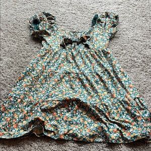 Trixxi Girl Teal Floral Dress